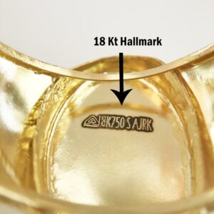 Fine Jewelry 18 Kt Hallmark  Solid Yellow Gold Men'S Ring Size 8-12