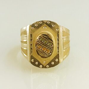 Fine Jewelry 18 Kt Hallmark  Solid Yellow Gold Men'S Ring Size 8-12
