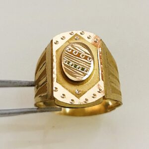 Fine Jewelry 18 Kt Hallmark  Solid Yellow Gold Men'S Ring Size 8-12