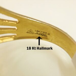 Fine Jewelry 18 Kt Hallmark  Solid Yellow Gold Women'S Ring Size 5-9