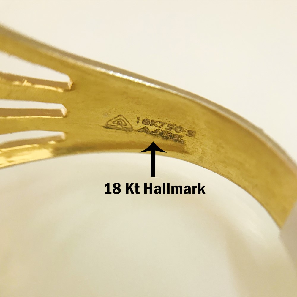 Fine Jewelry 18 Kt Hallmark Solid Yellow Gold Women'S Ring Size 5-9 - Image 3