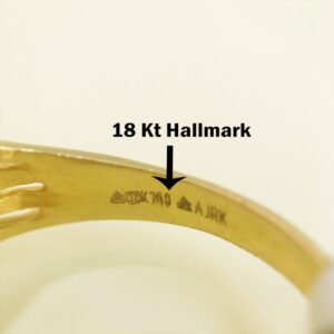 Fine Jewelry 18 Kt Hallmark  Solid Yellow Gold Women'S Ring Size 5-9