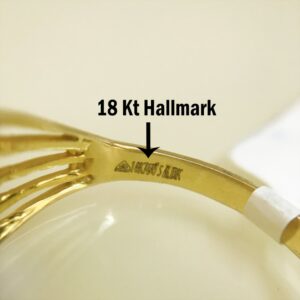 Fine Jewelry 18 Kt Hallmark  Solid Yellow Gold Women'S Ring Size 5-9
