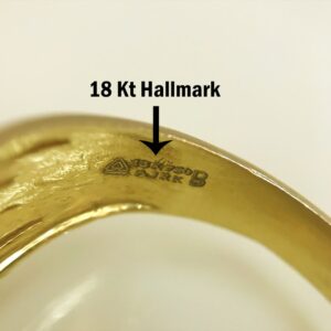 Fine Jewelry 18 Kt Hallmark  Solid Yellow Gold Women'S Ring Size 5-9