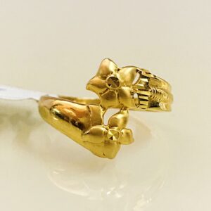 Fine Jewelry 18 Kt Hallmark  Solid Yellow Gold Women'S Ring Size 5-9