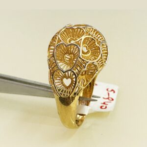Fine Jewelry 18 Kt Hallmark  Solid Yellow Gold Women'S Ring Size 5-9