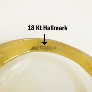 Fine Jewelry 18 Kt Hallmark  Solid Yellow Gold Women'S Ring Size 5-9