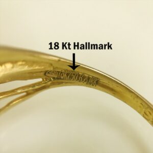 Fine Jewelry 18 Kt Hallmark  Solid Yellow Gold Women'S Ring Size 5-9