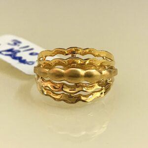 Fine Jewelry 18 Kt Hallmark  Solid Yellow Gold Women'S Ring Size 5-9