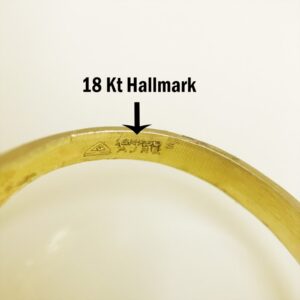 Fine Jewelry 18 Kt Hallmark  Solid Yellow Gold Women'S Ring Size 5-9