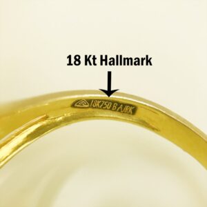 Fine Jewelry 18 Kt Hallmark  Solid Yellow Gold Women'S Ring Size 5-9