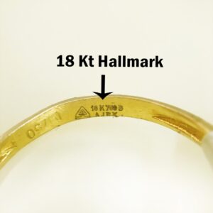 Fine Jewelry 18 Kt Hallmark  Solid Yellow Gold Women'S Ring Size 5-9