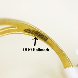 Fine Jewelry 18 Kt Hallmark  Solid Yellow Gold Women'S Ring Size 5-9