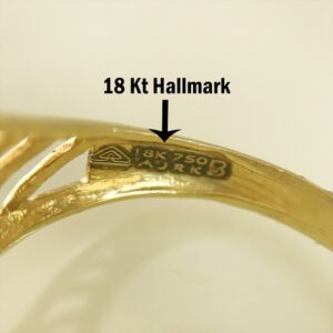 Fine Jewelry 18 Kt Hallmark  Solid Yellow Gold Women'S Ring Size 5-9