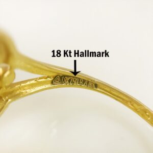 Fine Jewelry 18 Kt Hallmark  Solid Yellow Gold Women'S Ring Size 5-9