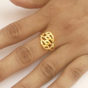 Fine Jewelry 18 Kt Hallmark  Solid Yellow Gold Women'S Ring Size 5-9