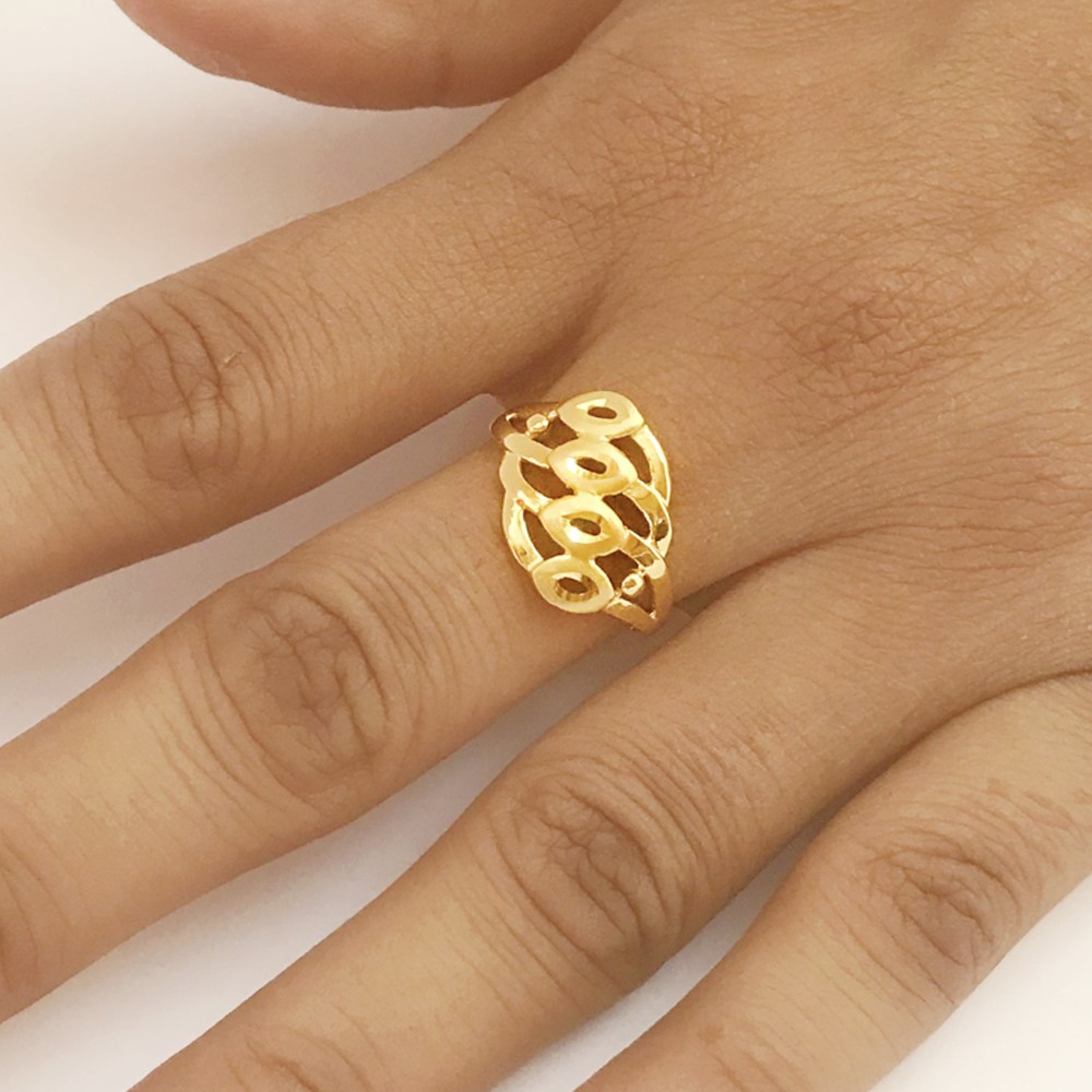 Fine Jewelry 18 Kt Hallmark Solid Yellow Gold Women'S Ring Size 5-9 - Image 3