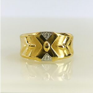 Fine Jewelry 18 Kt Hallmark  Solid Yellow Gold Men'S Ring Size 8-12