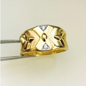Fine Jewelry 18 Kt Hallmark  Solid Yellow Gold Men'S Ring Size 8-12