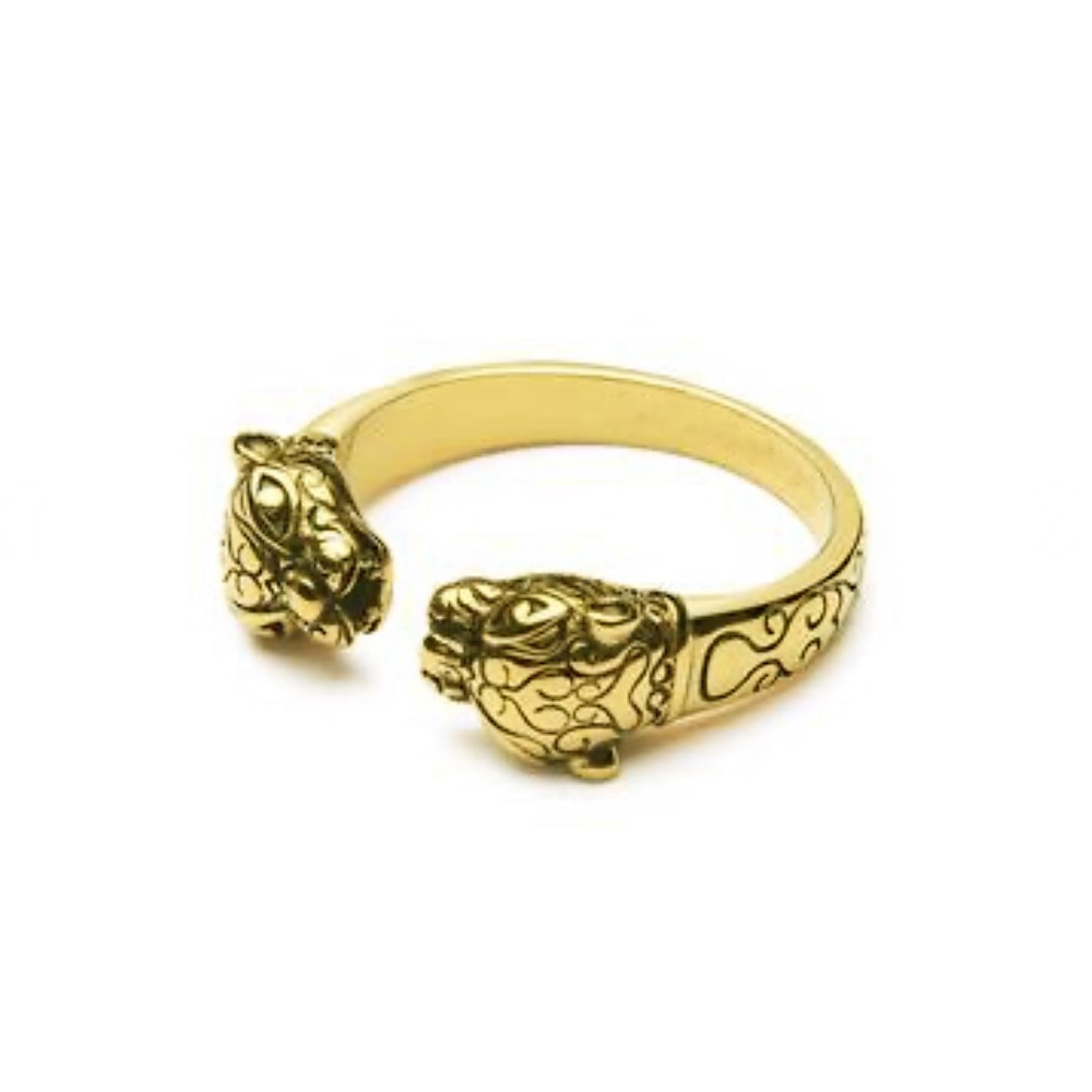 Fine Jewelry 18 Kt Real Solid Yellow Gold Panther Men'S Ring Size 7-12 - Image 2