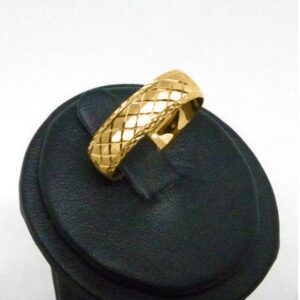 18k hallmark real solid yellow gold diamond cut men's wedding band 5g
