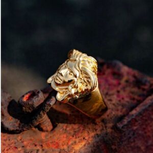 Fine Jewelry 18 Kt   Yellow Gold Medusa Women'S Men'S Ring Size 8-10