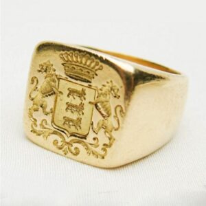 Fine Jewelry 18 Kt   Yellow Gold Victorian Intaglio Ring Size 5 6 7
