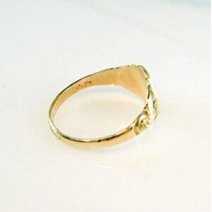 18 Kt Hallmark   Yellow Gold Initial Letter B Men'S Ring Size 8-11