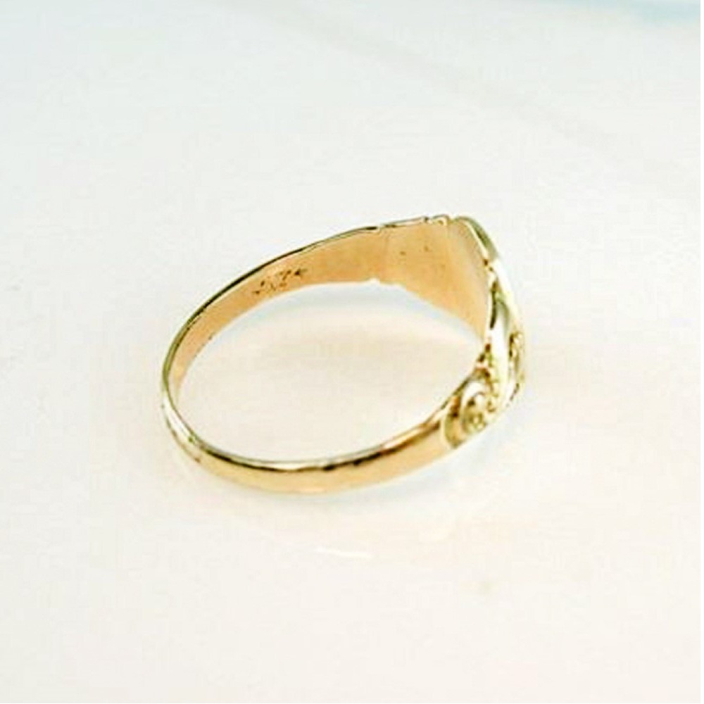 18 Kt Hallmark Yellow Gold Initial Letter B Men'S Ring Size 8-11 - Image 4