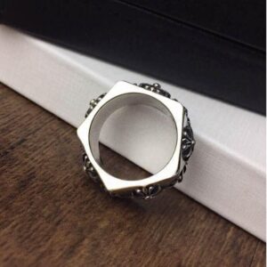 14 Kt Hallmark Real Solid White Gold Cross Engagement Ring Size 5,6-11