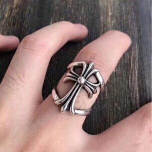 14 Kt Hallmark Real Solid White Gold Cross Engagement Ring Size 5,6-11