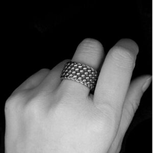 14 Kt Hallmark Real Solid White Gold Criss Cross Band Ring Size 5,6-11