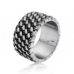 14 Kt Hallmark Real Solid White Gold Criss Cross Band Ring Size 5,6-11
