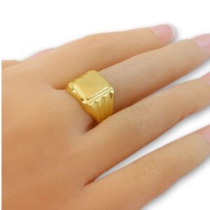 Fine Jewelry 22 Kt Hallmark  Solid Yellow Gold Signet Ring Size 6-10
