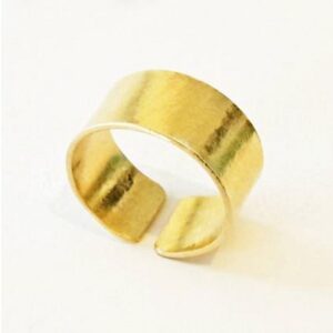 22 Kt Hallmark  Yellow Gold Hammered Boho Band Ring Size 5 6 7 7.5 8 9
