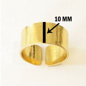 22 Kt Hallmark  Yellow Gold Hammered Boho Band Ring Size 5 6 7 7.5 8 9