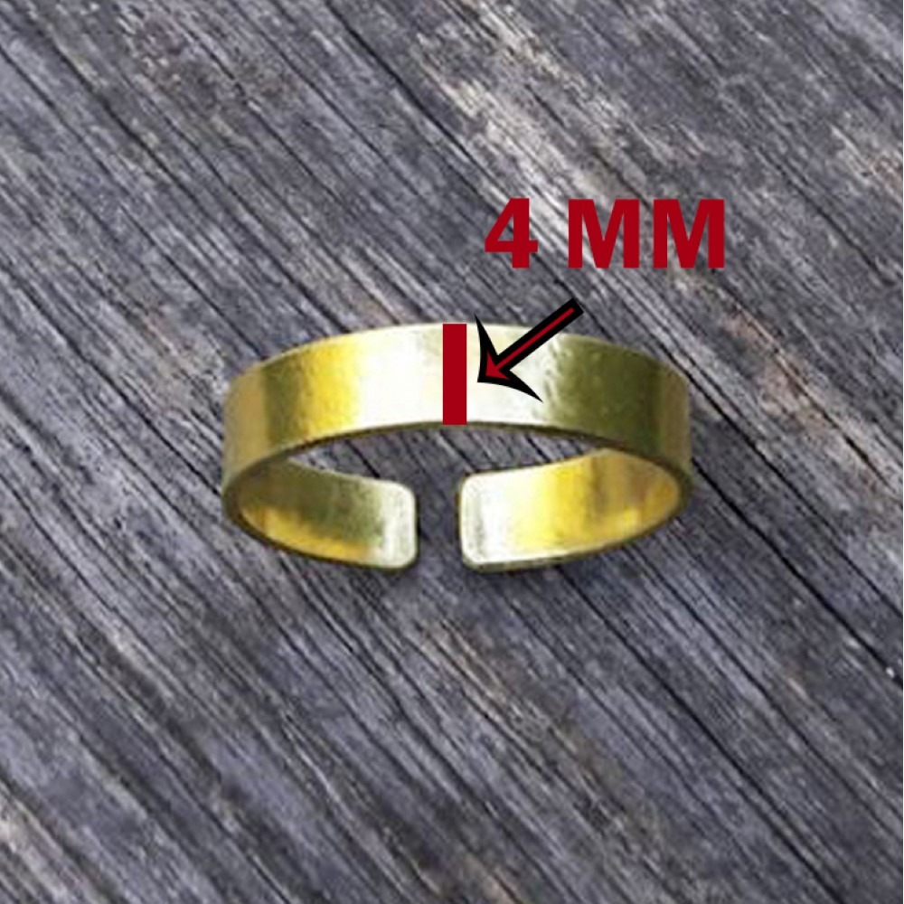 22 Kt Hallmark Yellow Gold Hammered Thumb Band Ring Size 6 7 7.5 8 9 - Image 3