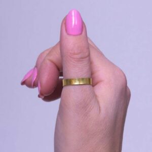 22 Kt Hallmark   Yellow Gold Hammered Thumb Band Ring Size 6 7 7.5 8 9