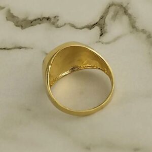 18 Kt Hallmark   Yellow Gold Initial Letter A Custom Ring Size 6-9