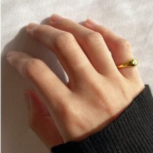 Fine Jewelry 22 Kt Hallmark  Solid Yellow Gold Curve Ring Size 5-10