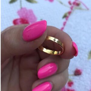 Fine Jewelry 22 Kt Hallmark Real Solid Yellow Gold Band Ring Size 5-10