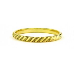 18 Kt Hallmark  Solid Yellow Gold Stackable Thin Band Ring Size 5-10