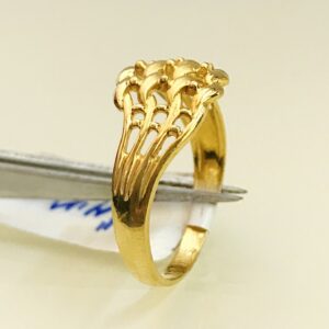 Fine Jewelry 18 Kt Hallmark  Solid Yellow Gold Women'S Ring Size 5-9