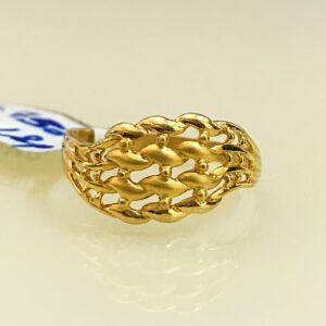 Fine Jewelry 18 Kt Hallmark  Solid Yellow Gold Women'S Ring Size 5-9