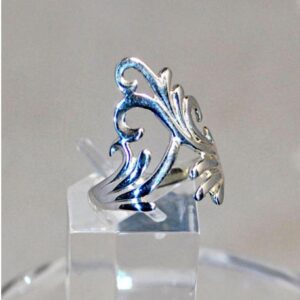 14 Kt Hallmark  Solid White Gold Modern Style Women'S Ring Size 5-10