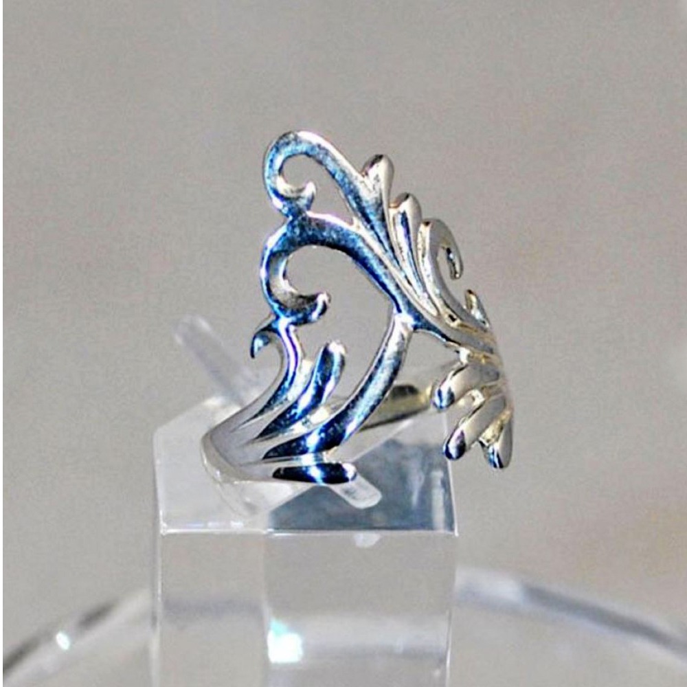 14 Kt Hallmark Solid White Gold Modern Style Women'S Ring Size 5-10 - Image 3
