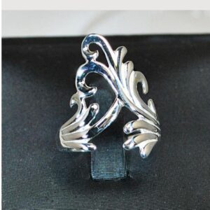 14 Kt Hallmark  Solid White Gold Modern Style Women'S Ring Size 5-10