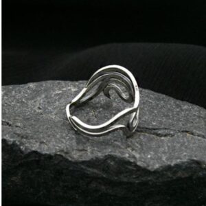 14 Kt Hallmark  Solid White Gold Wire Wrapped Women'S Ring Size 5-10