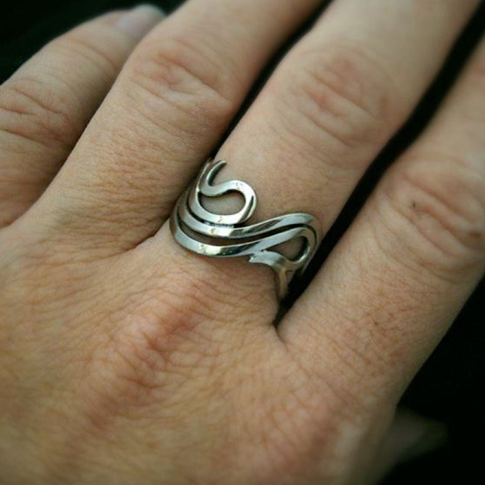 14 Kt Hallmark  Solid White Gold Wire Wrapped Women'S Ring Size 5-10