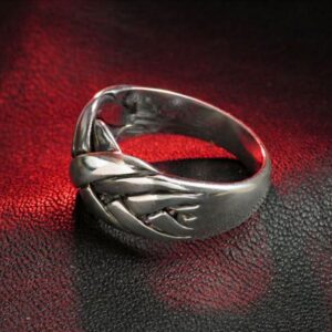14 Kt Hallmark Real Solid White Gold Celtic Knot Ethnic Ring Size 5-10